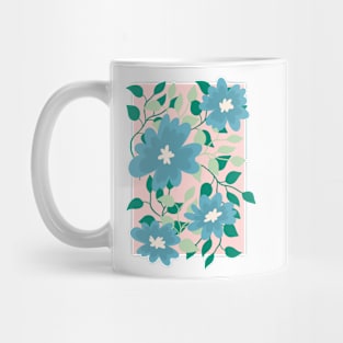 blue daffodil floral wildflowers illustration Mug